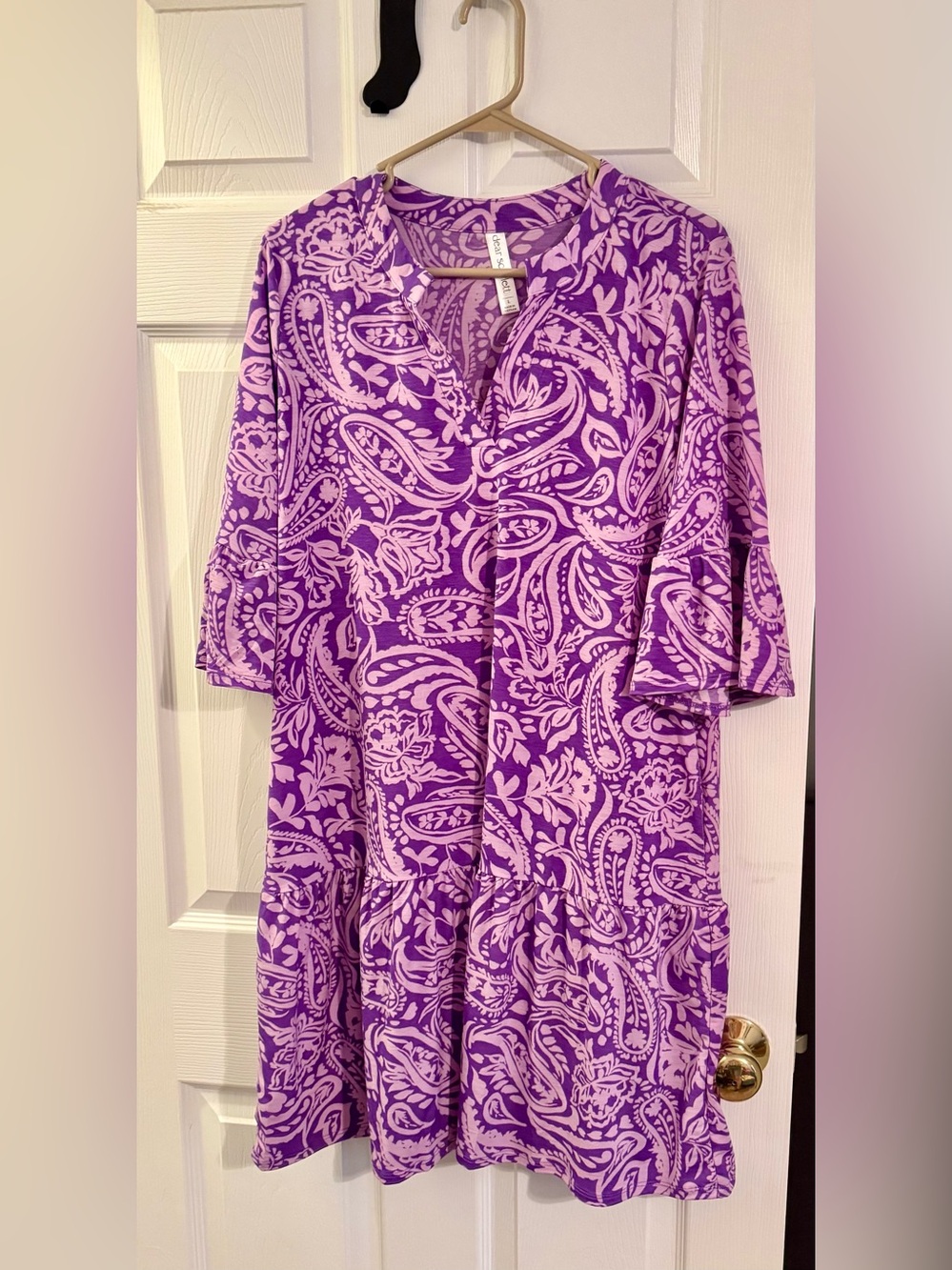 Dear Scarlett Purple Paisley Printed Dress